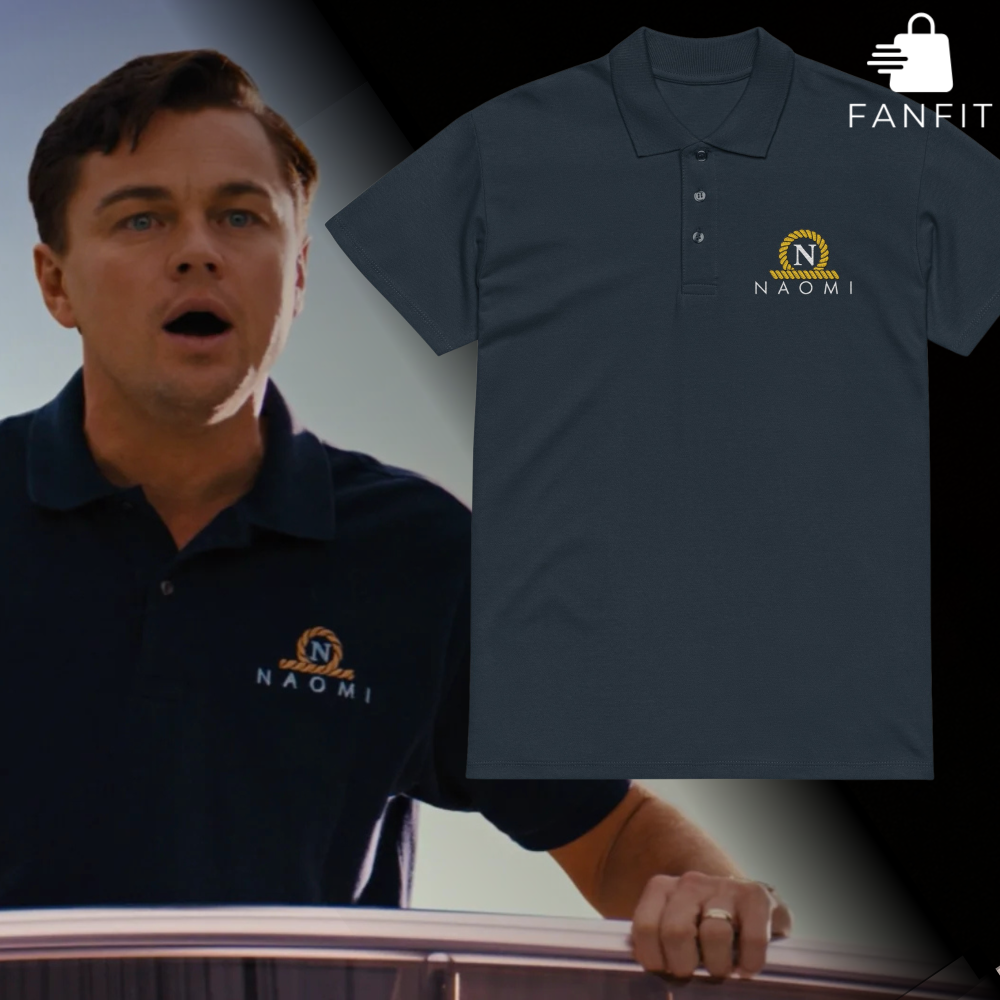 Naomi Embroidered Unisex polo shirt | The Wolf Of Wall Street Shirt