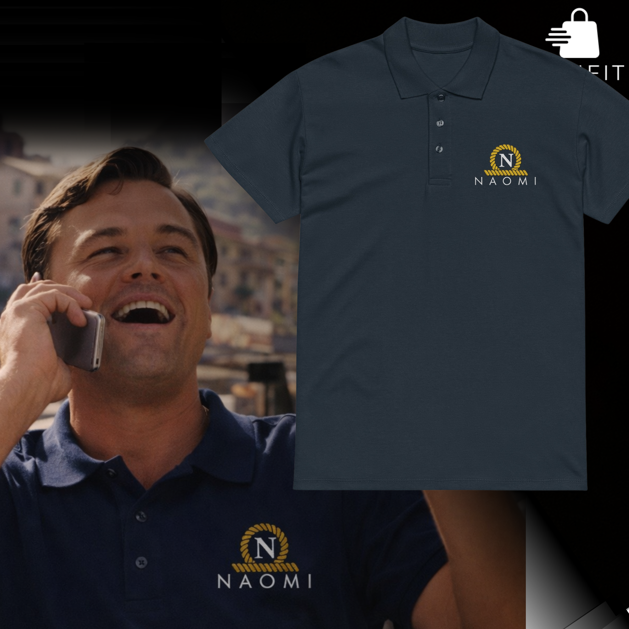 Naomi Embroidered Unisex polo shirt | The Wolf Of Wall Street Shirt