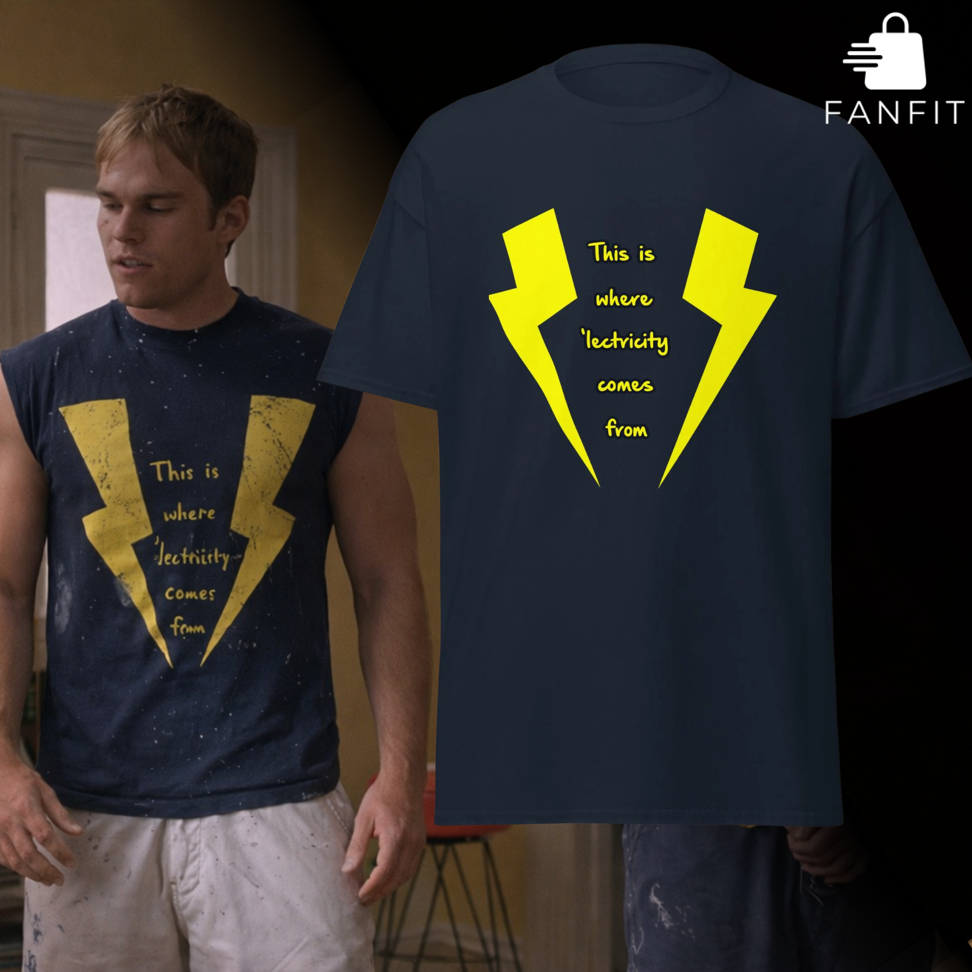 This Is Where Electricity Comes From Graphic Tee