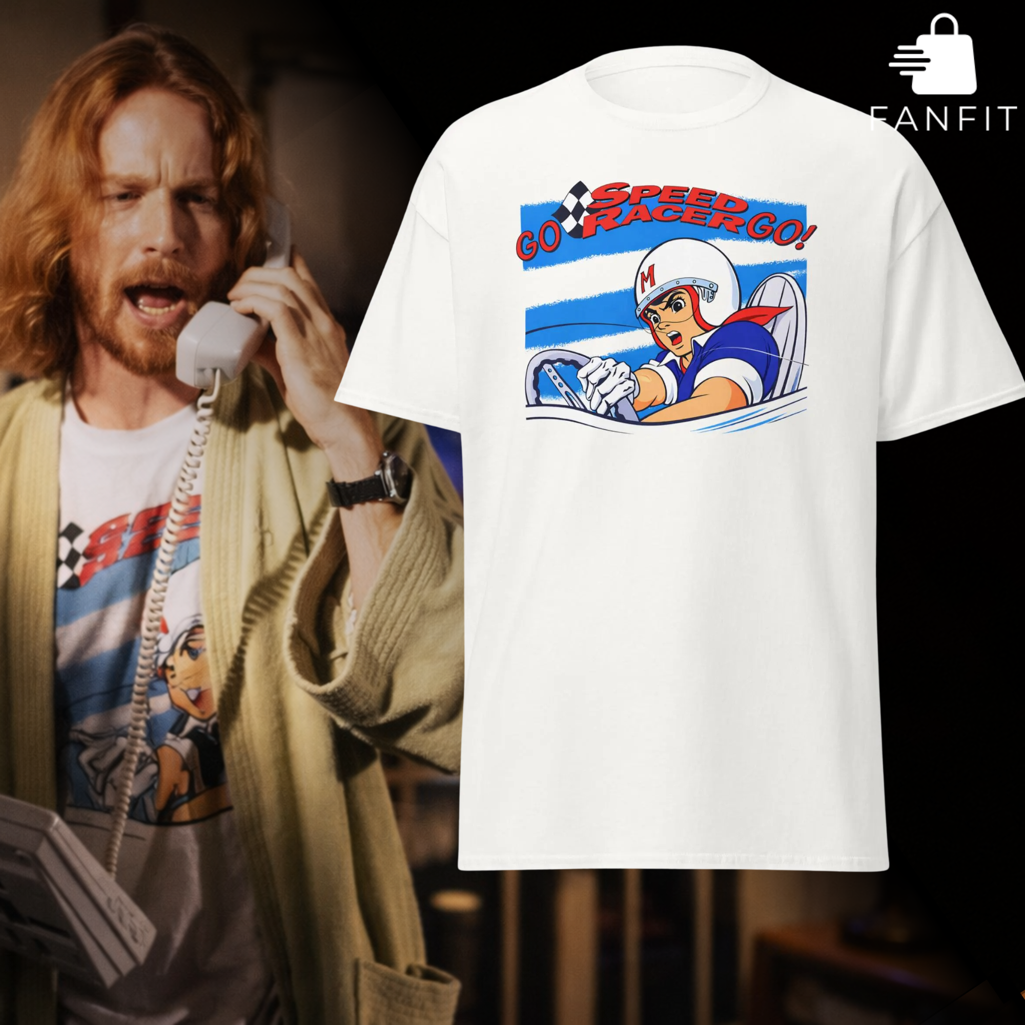 Pulp Fiction Lance Speed Racer Go Anime Tee
