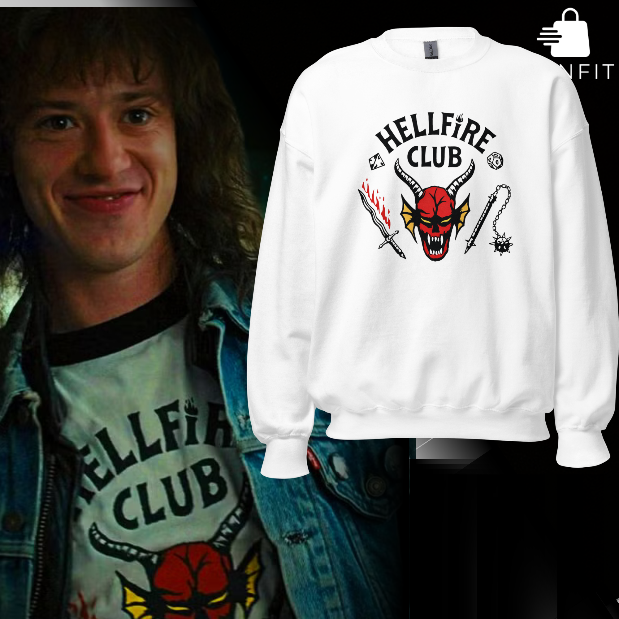Hellfire Club Unisex Sweatshirt, Stranger Things Sweatshirt