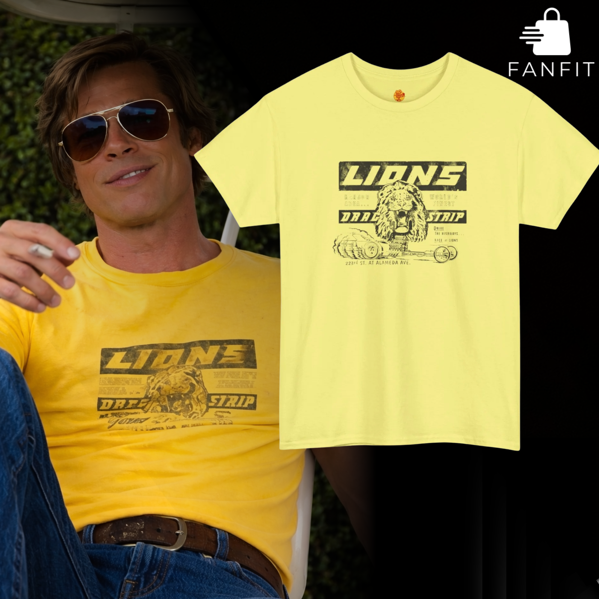 Lions Drag Strip Once Upon a Time in Hollywood Unisex Tee