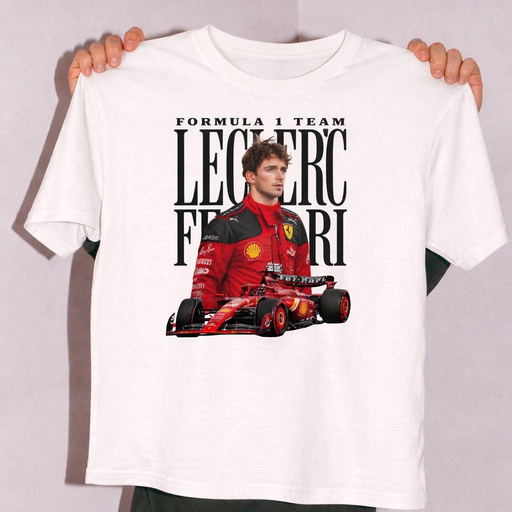 Charles Leclerc Ferrari Shirt F1 Driver Tee Formula 1 Racing T-Shirt