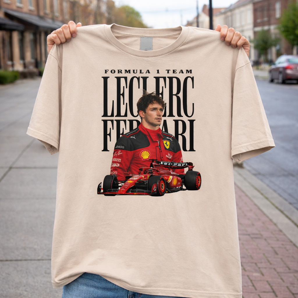 Charles Leclerc Ferrari Shirt F1 Driver Tee Formula 1 Racing T-Shirt