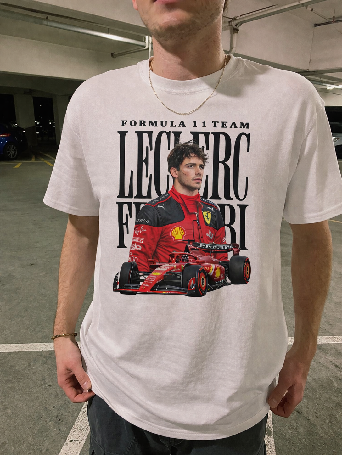 Charles Leclerc Ferrari Shirt F1 Driver Tee Formula 1 Racing T-Shirt