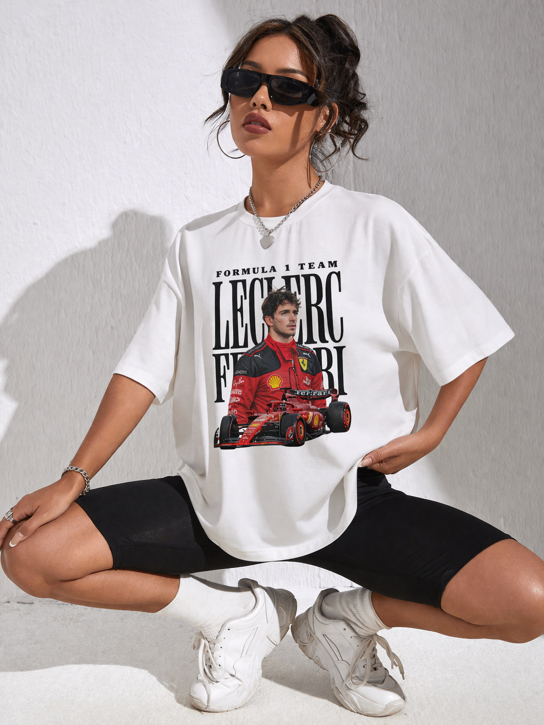 Charles Leclerc Ferrari Shirt F1 Driver Tee Formula 1 Racing T-Shirt