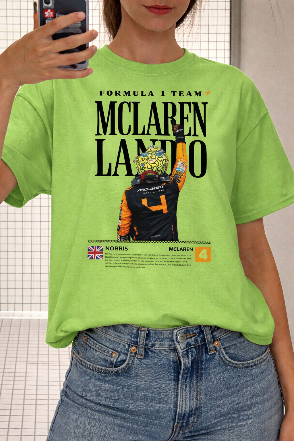 Lando Norris McLaren Shirt F1 Racing Tee Formula 1 Driver T-Shirt