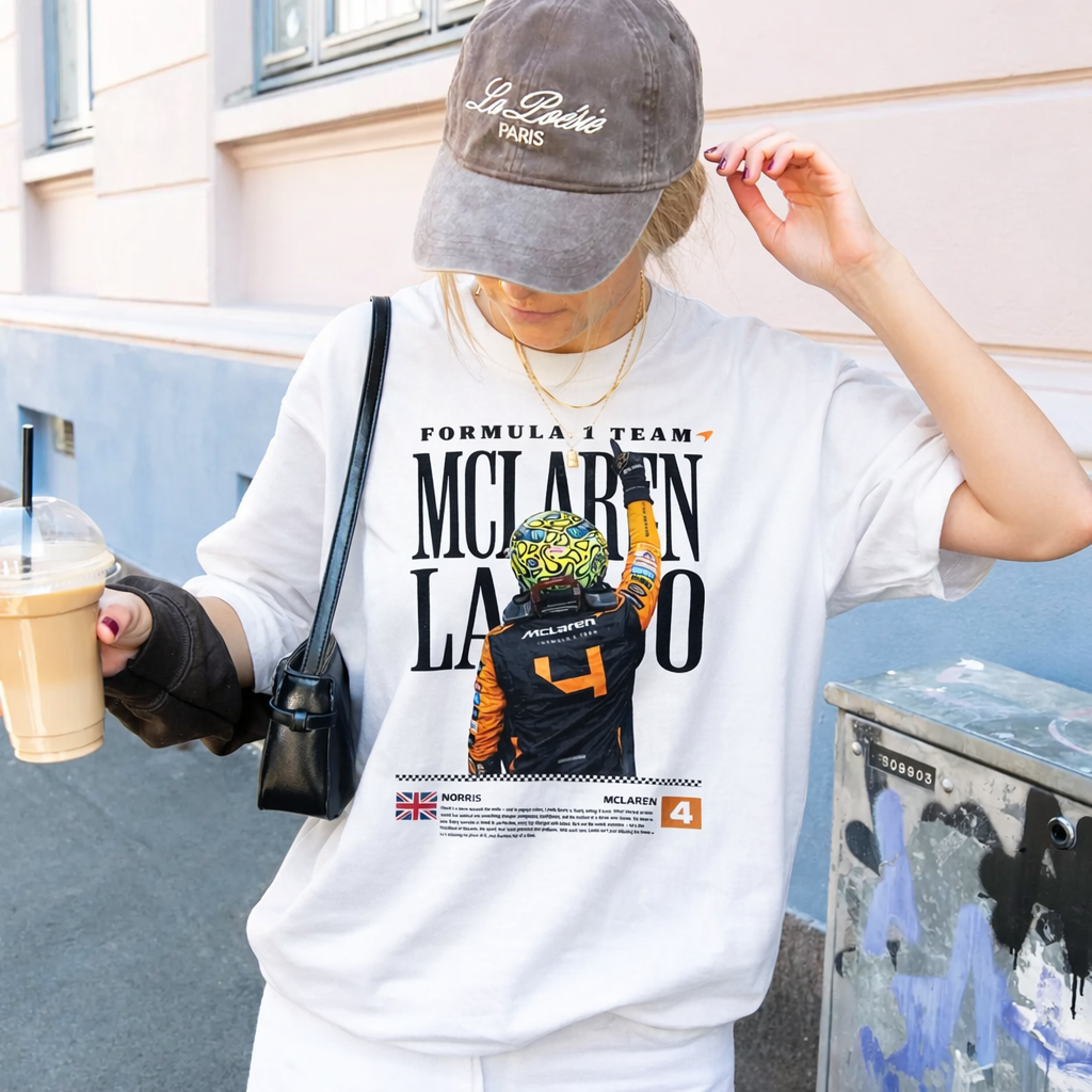 Lando Norris McLaren Shirt F1 Racing Tee Formula 1 Driver T-Shirt