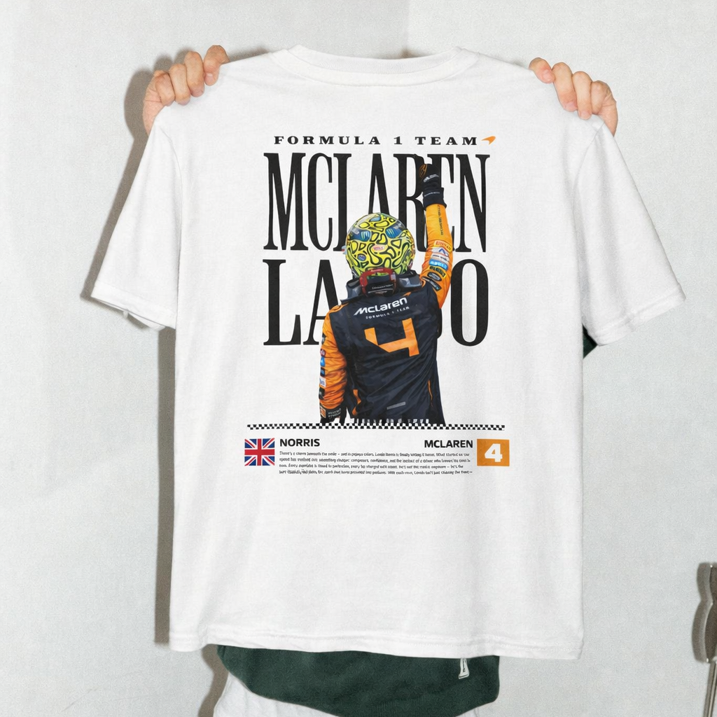 Lando Norris McLaren Shirt F1 Racing Tee Formula 1 Driver T-Shirt