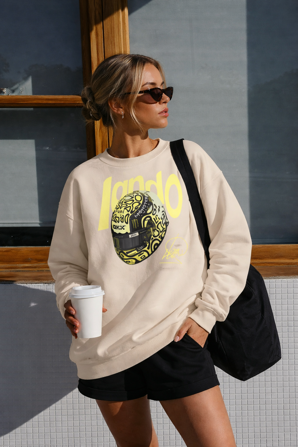 Lando Norris Sweatshirt McLaren F1 Crewneck Helmet Formula 1