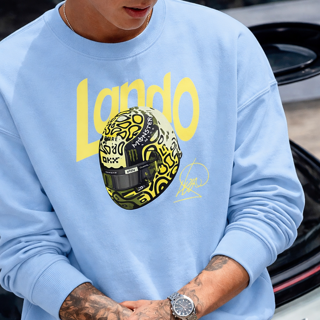Lando Norris Sweatshirt McLaren F1 Crewneck Helmet Formula 1