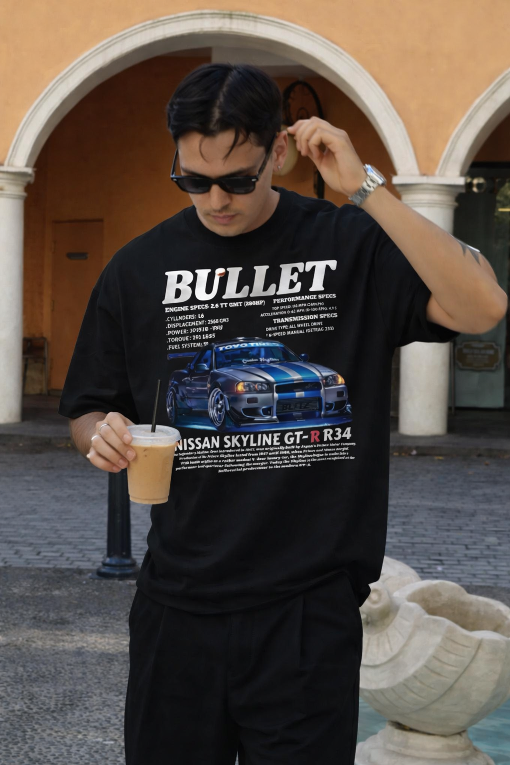 Nissan Skyline R34 Shirt Fast Furious JDM Car Tee GT-R Graphic