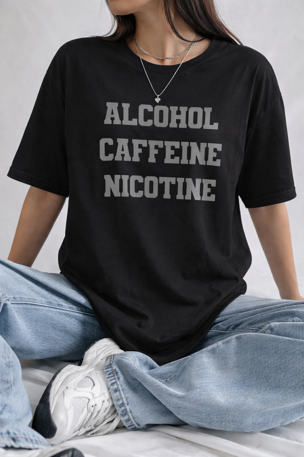 ALCOHOL CAFFEINE NICOTINE Unisex T-Shirt