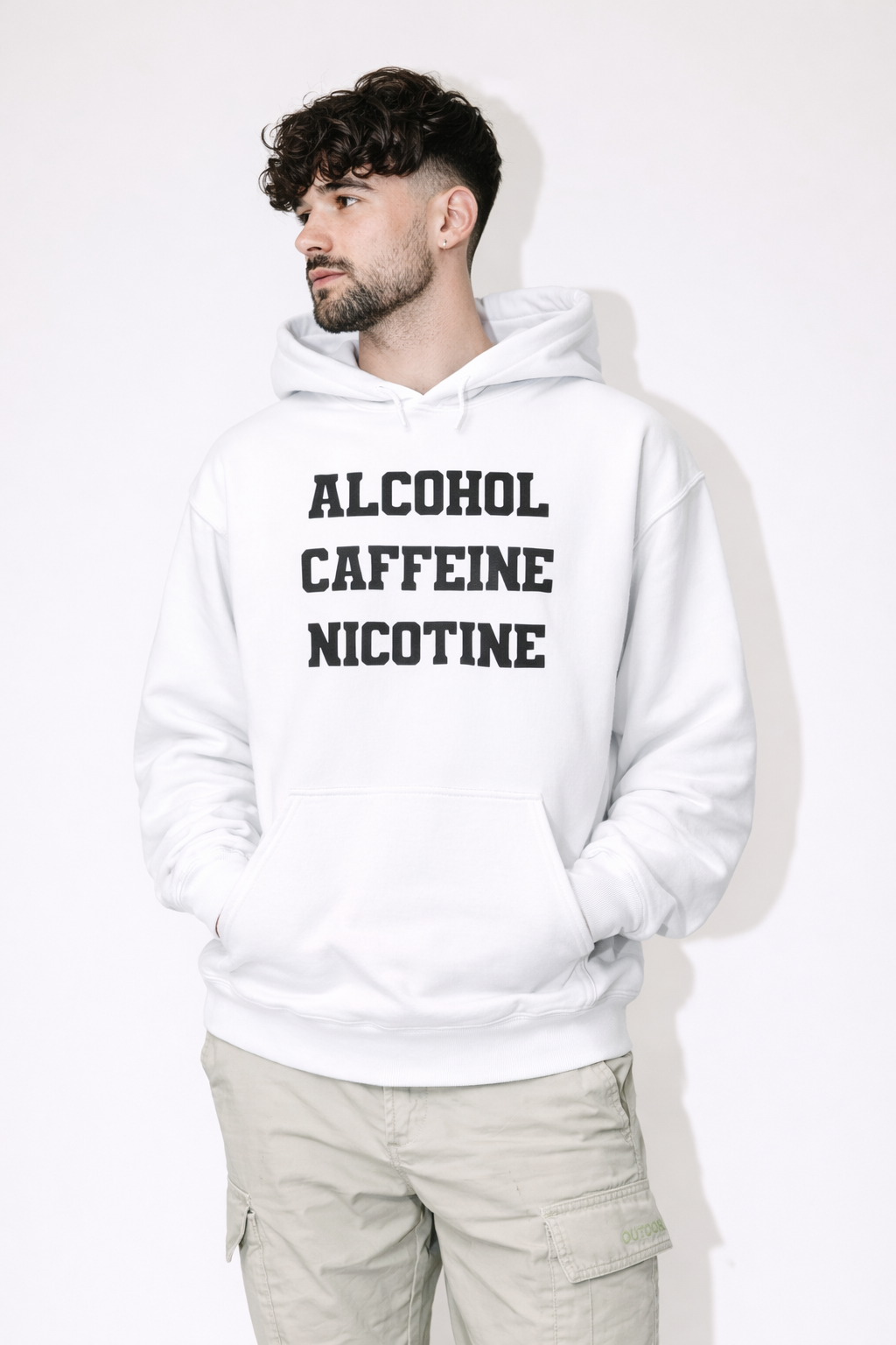 ALCOHOL CAFFEINE NICOTINE Unisex Hoodie