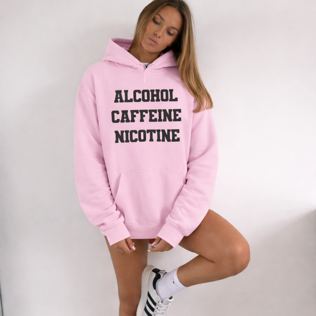 ALCOHOL CAFFEINE NICOTINE Unisex Hoodie