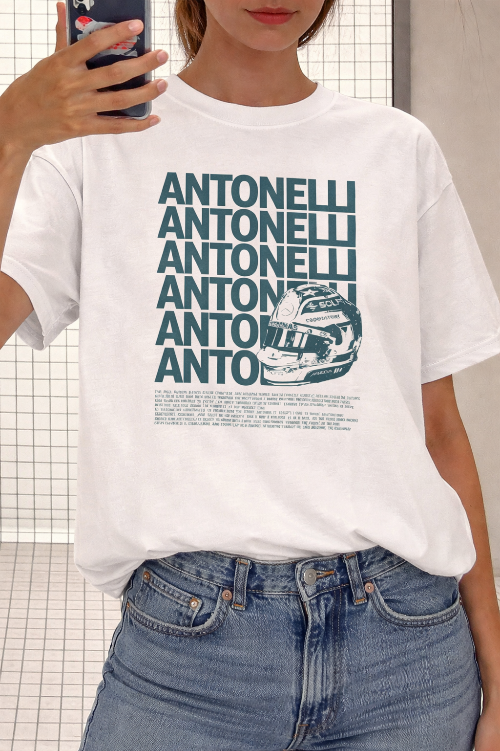 Kimi Antonelli Shirt F1 Driver Tee Formula 1 Racing Graphic T-Shirt