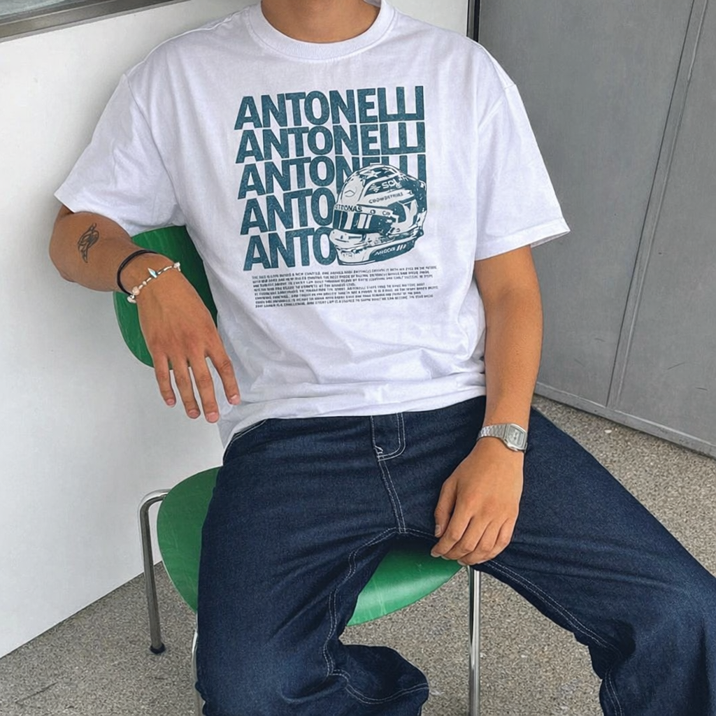 Kimi Antonelli Shirt F1 Driver Tee Formula 1 Racing Graphic T-Shirt