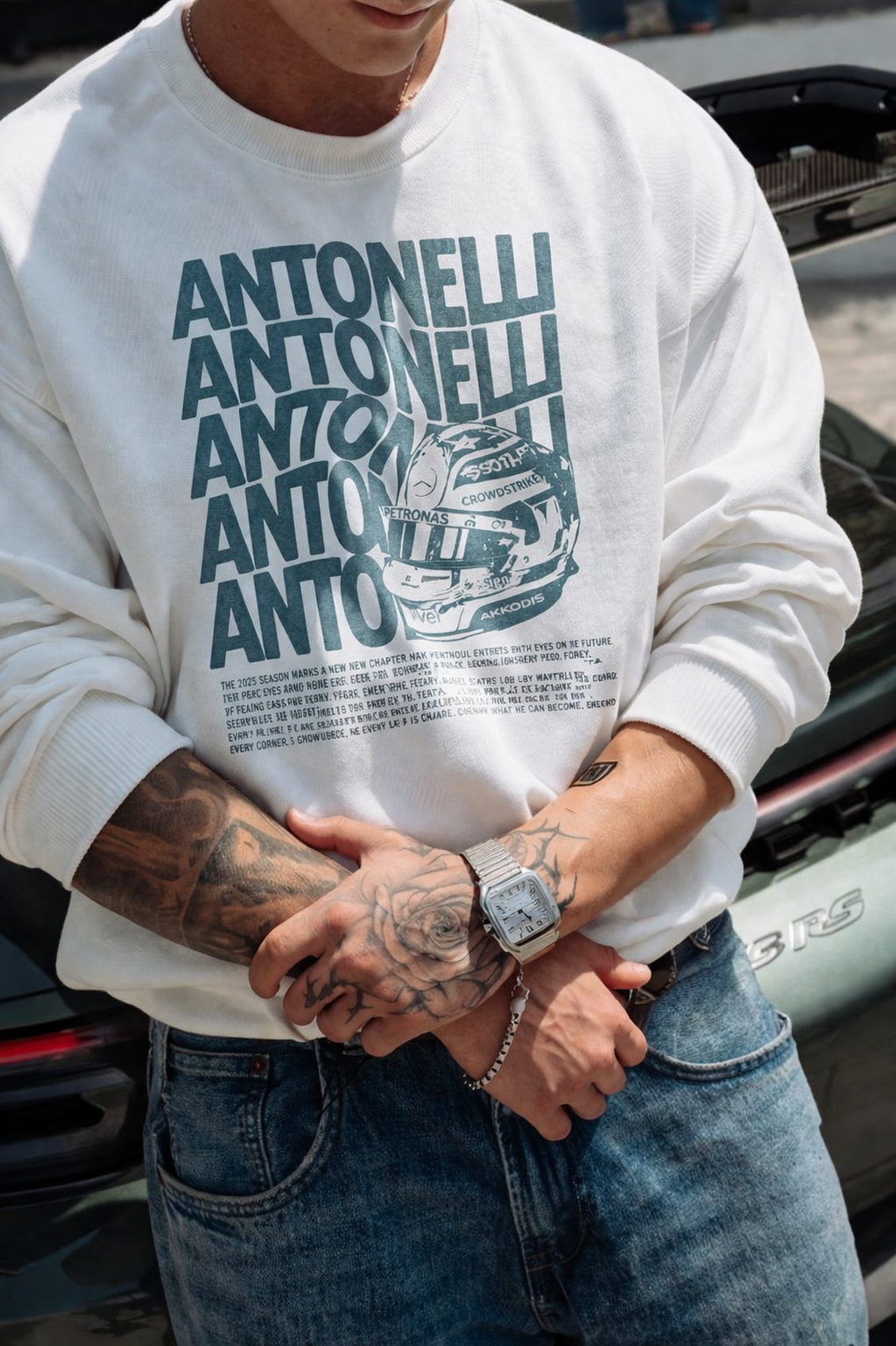 Kimi Antonelli Formula 1 Sweatshirt, Vintage F1 Racing Crewneck